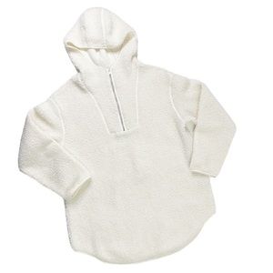 White Sherpa 1/4 Zip Hoodie